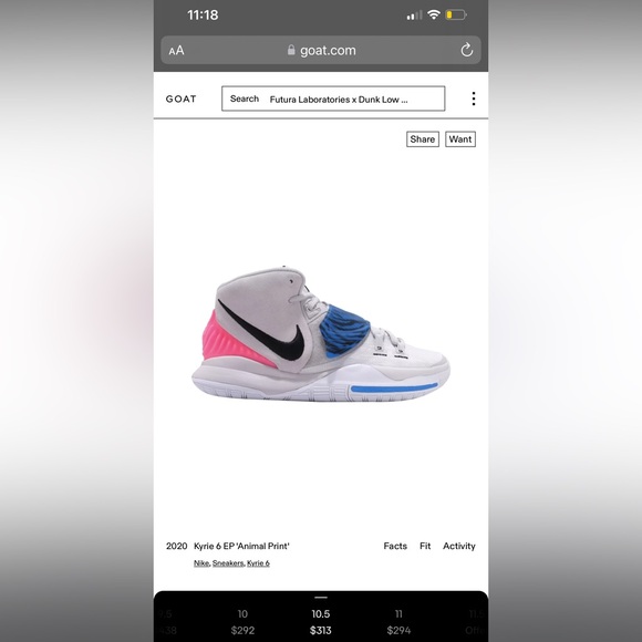 Men’s 10.5 Kyrie 6 Nike animal print good used condition - Picture 2 of 13